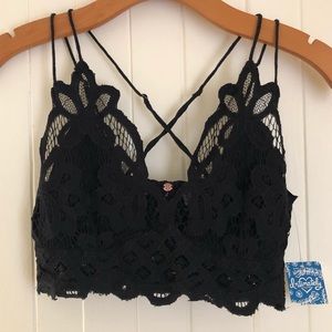 Free People Black Lace Bralette / Crop Top